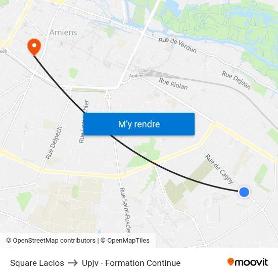 Square Laclos to Upjv - Formation Continue map