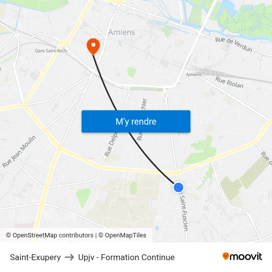 Saint-Exupery to Upjv - Formation Continue map