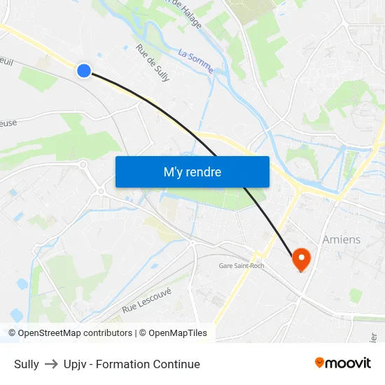 Sully to Upjv - Formation Continue map