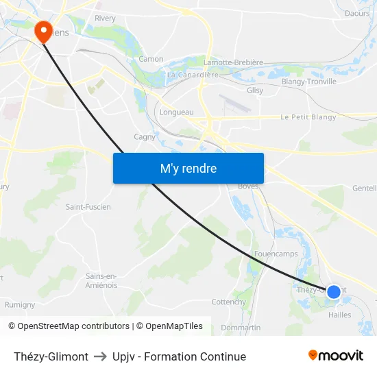 Thézy-Glimont to Upjv - Formation Continue map