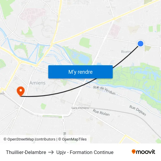 Thuillier-Delambre to Upjv - Formation Continue map
