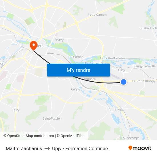 Maitre Zacharius to Upjv - Formation Continue map