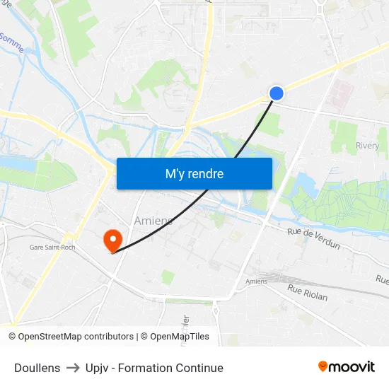 Doullens to Upjv - Formation Continue map