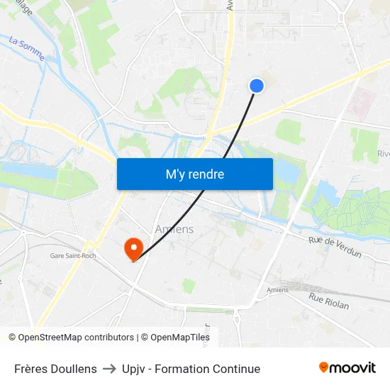 Frères Doullens to Upjv - Formation Continue map