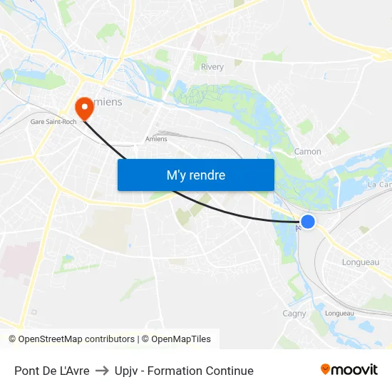 Pont De L'Avre to Upjv - Formation Continue map