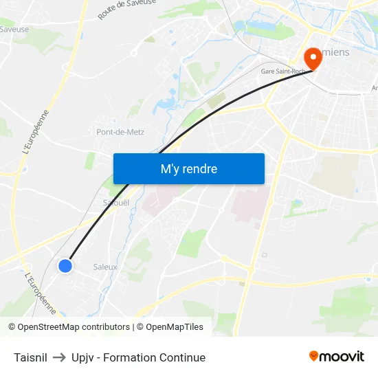 Taisnil to Upjv - Formation Continue map