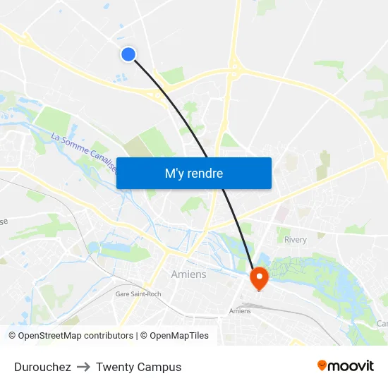 Durouchez to Twenty Campus map