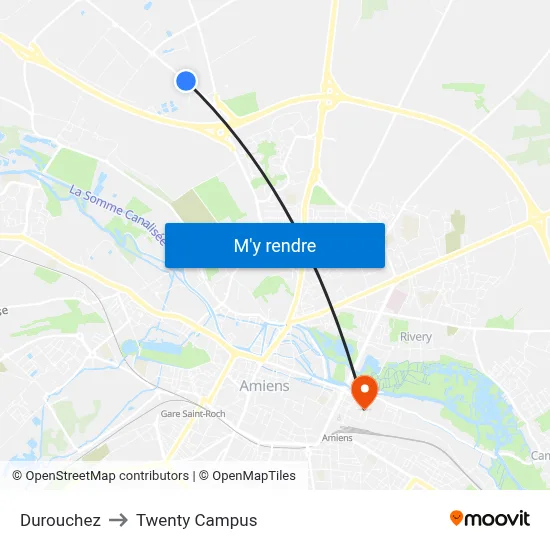 Durouchez to Twenty Campus map