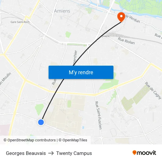 Georges Beauvais to Twenty Campus map
