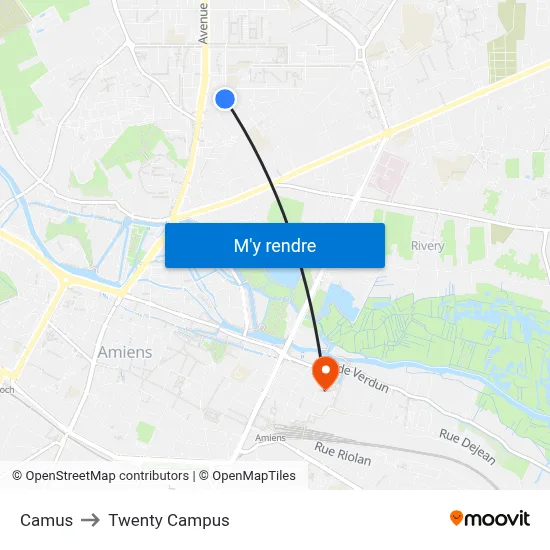 Camus to Twenty Campus map