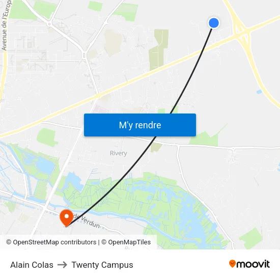 Alain Colas to Twenty Campus map