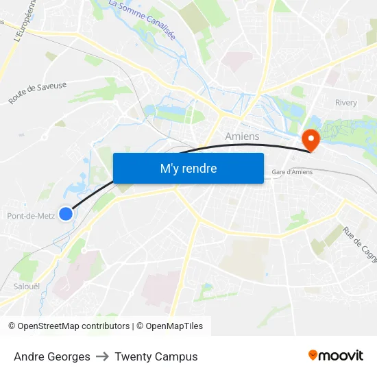 Andre Georges to Twenty Campus map