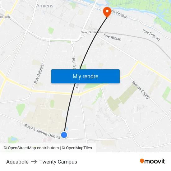 Aquapole to Twenty Campus map