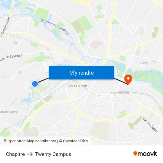 Chapitre to Twenty Campus map
