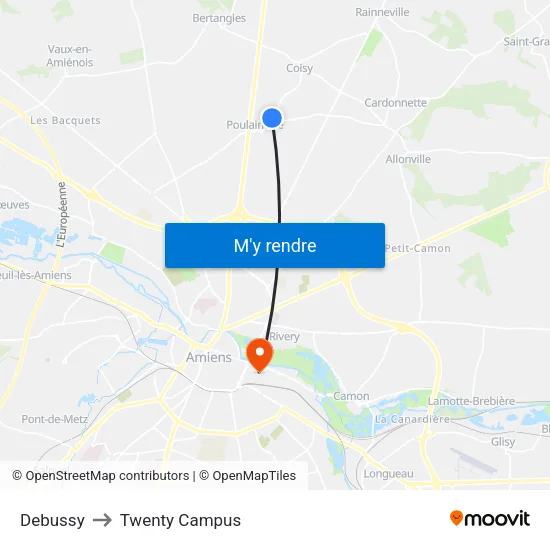 Debussy to Twenty Campus map