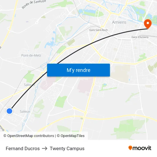 Fernand Ducros to Twenty Campus map