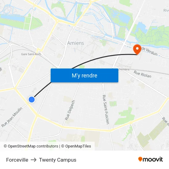 Forceville to Twenty Campus map