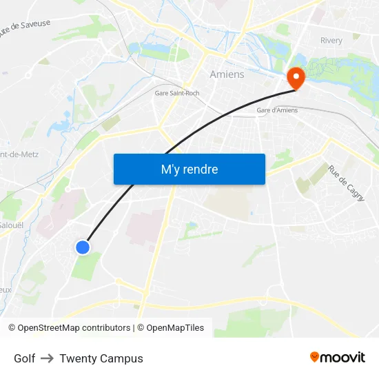 Golf to Twenty Campus map
