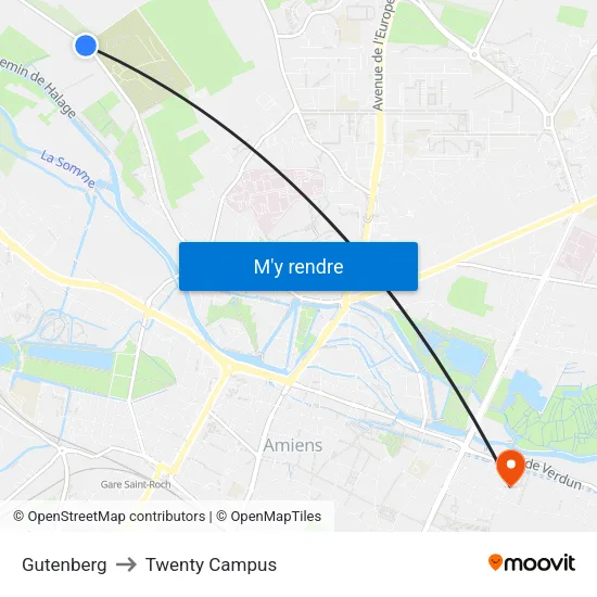 Gutenberg to Twenty Campus map