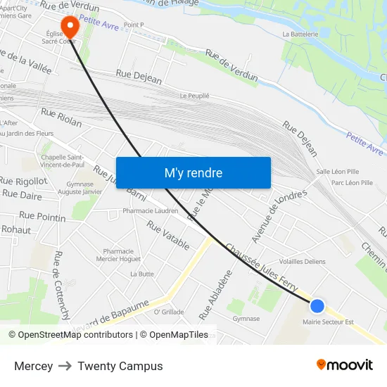 Mercey to Twenty Campus map