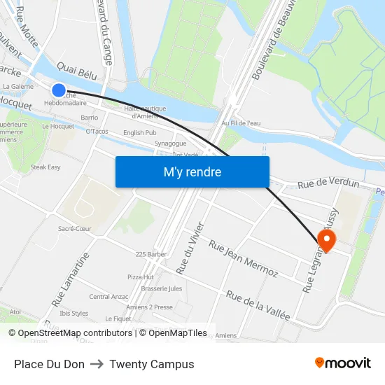 Place Du Don to Twenty Campus map