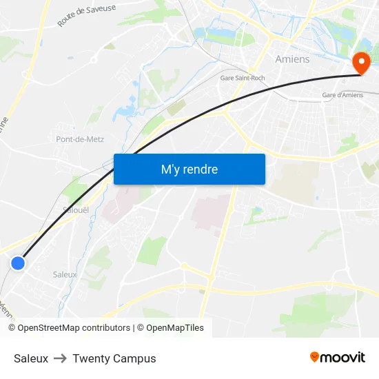 Saleux to Twenty Campus map