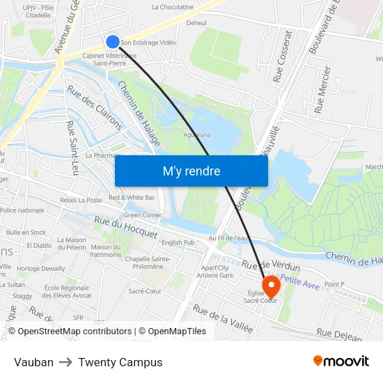 Vauban to Twenty Campus map