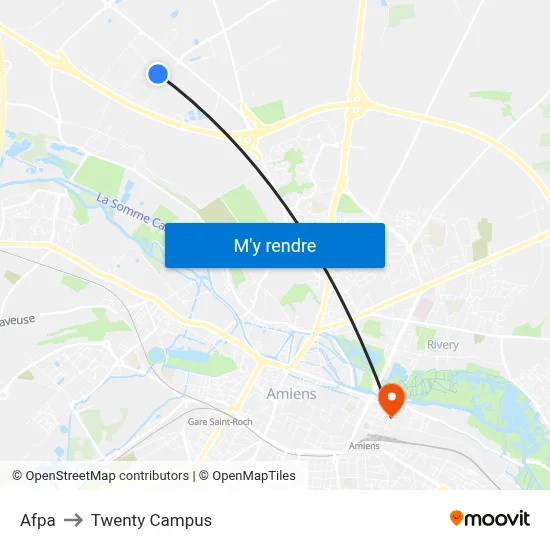 Afpa to Twenty Campus map