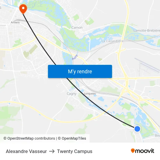 Alexandre Vasseur to Twenty Campus map