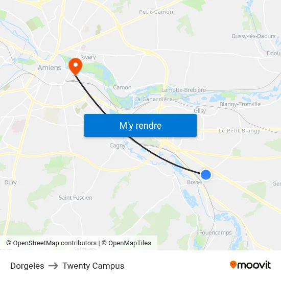 Dorgeles to Twenty Campus map