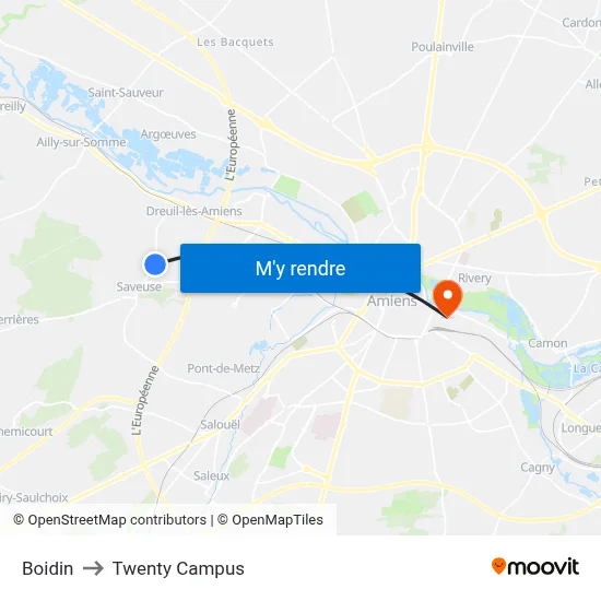 Boidin to Twenty Campus map