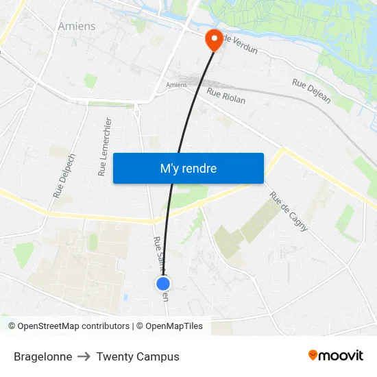 Bragelonne to Twenty Campus map