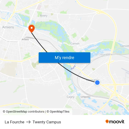 La Fourche to Twenty Campus map