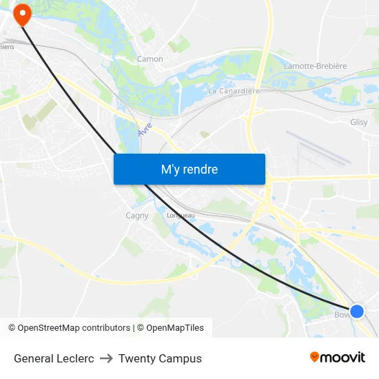 General Leclerc to Twenty Campus map