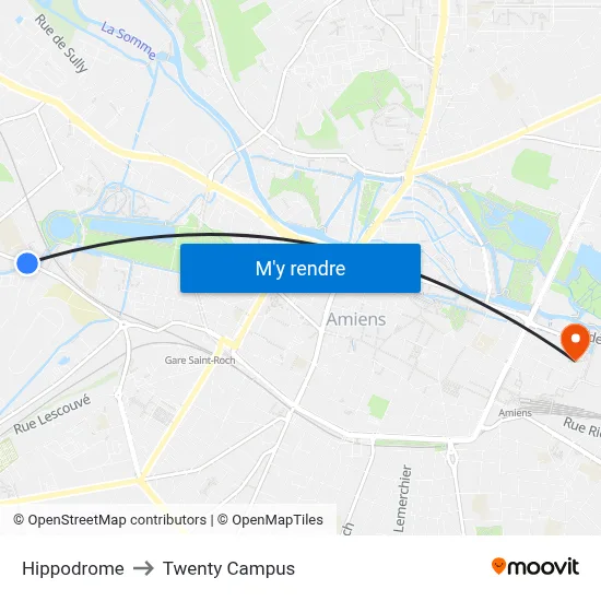 Hippodrome to Twenty Campus map