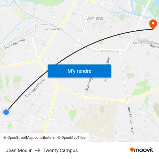 Jean Moulin to Twenty Campus map
