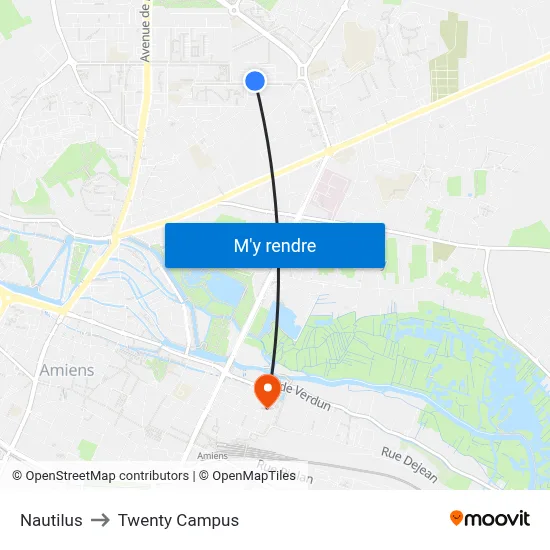 Nautilus to Twenty Campus map