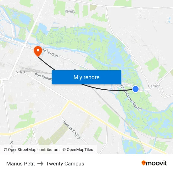 Marius Petit to Twenty Campus map