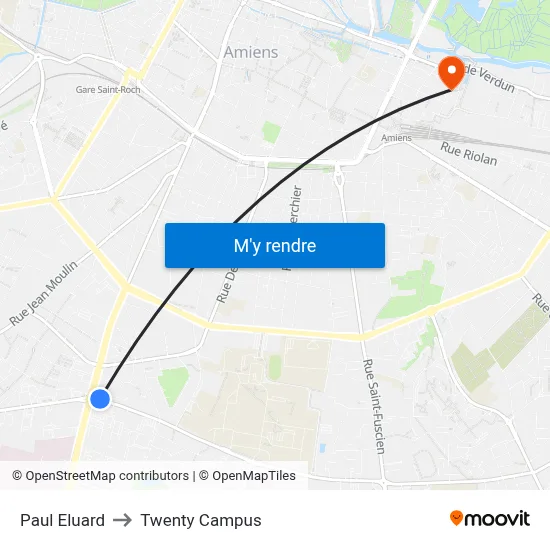 Paul Eluard to Twenty Campus map