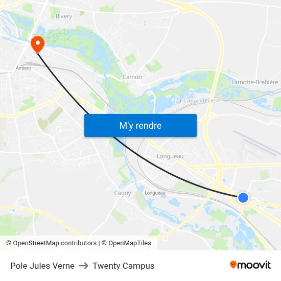 Pole Jules Verne to Twenty Campus map
