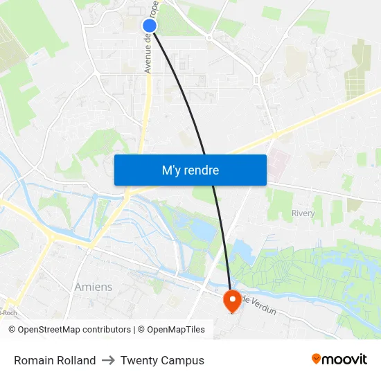 Romain Rolland to Twenty Campus map