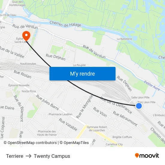 Terriere to Twenty Campus map
