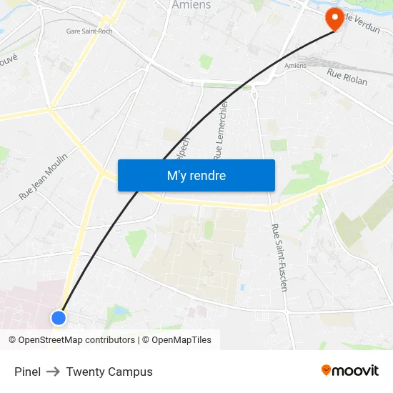Pinel to Twenty Campus map
