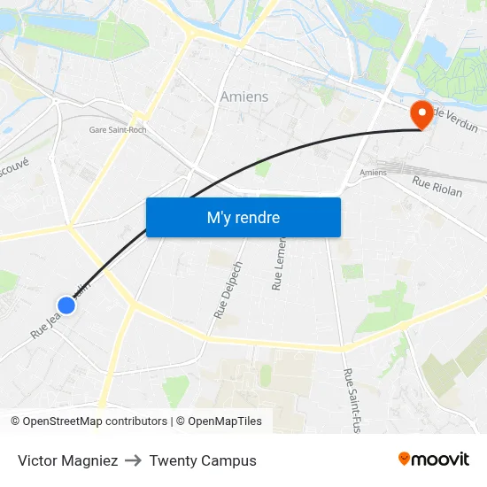Victor Magniez to Twenty Campus map