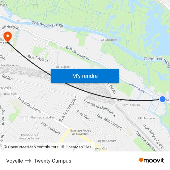 Voyelle to Twenty Campus map