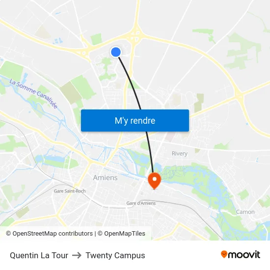 Quentin La Tour to Twenty Campus map
