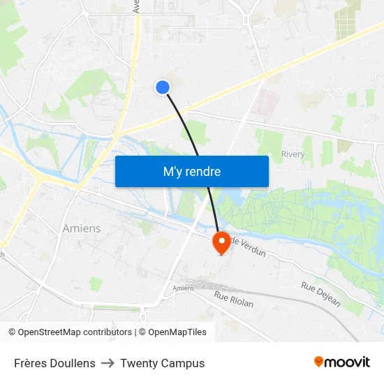Frères Doullens to Twenty Campus map