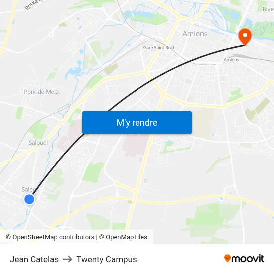 Jean Catelas to Twenty Campus map