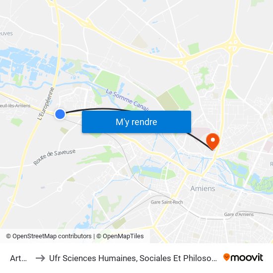 Artois to Ufr Sciences Humaines, Sociales Et Philosophie map