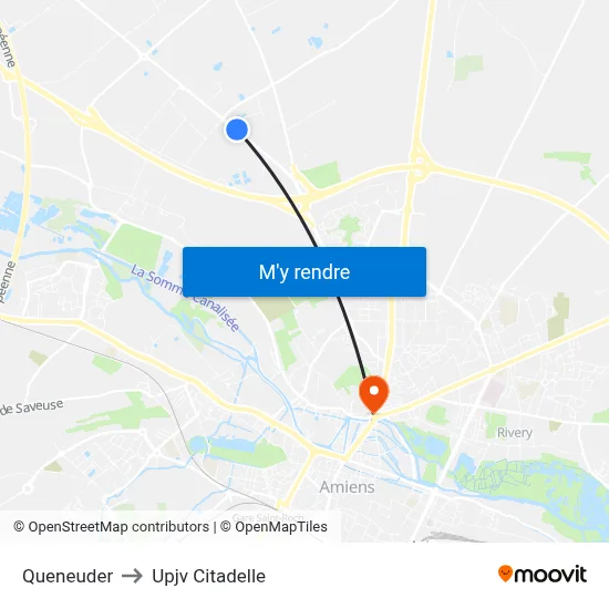 Queneuder to Upjv Citadelle map
